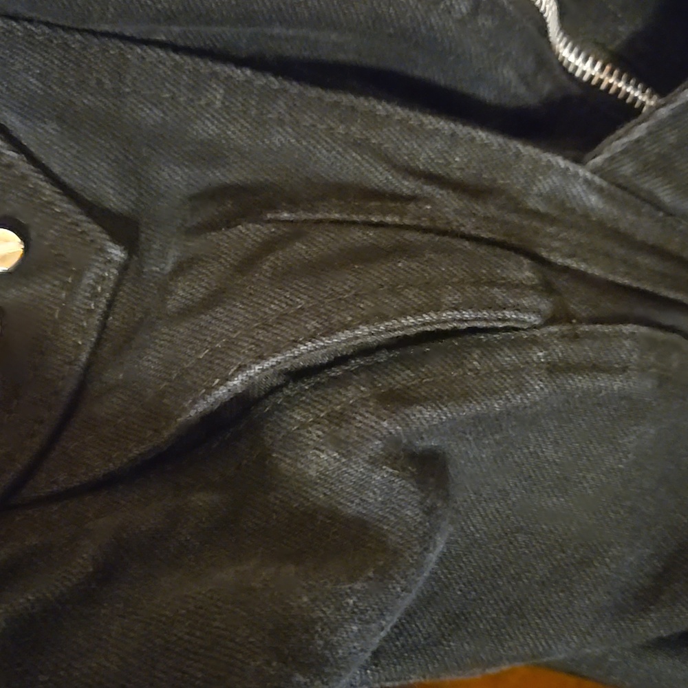 Rare Vintage Black Studded Women's Crop Jacket Medium: D - Picture 6 of 13